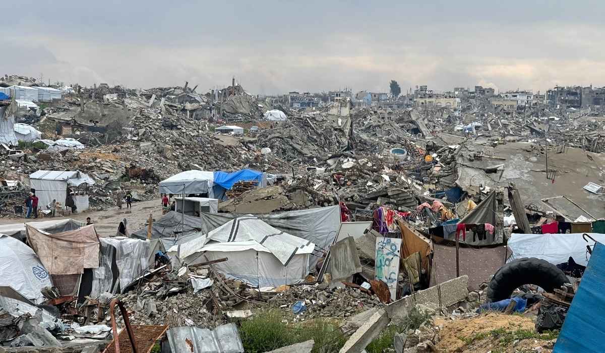 Macerie di Beit Lahia a causa degli attacchi israeliani.